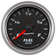 AutoMeter 19609 - GAUGE, FUEL LEVEL, 2 1/16", 0-280O PROGRAMMABLE, BLACK, PRO-CYCLE 3