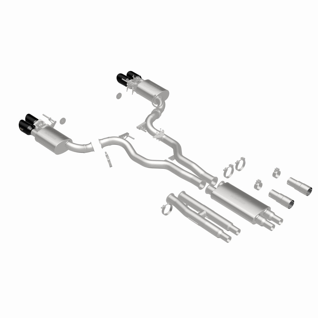 MagnaFlow Exhaust Products 19646 - xMOD Series Black Chrome Tips Cat-Back System