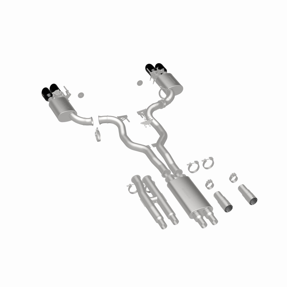 MagnaFlow Exhaust Products 19646 - xMOD Series Black Chrome Tips Cat-Back System
