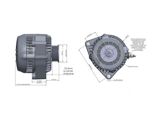 Holley 197-303 Premium Alternator Alternator, Premium, 150A-Black