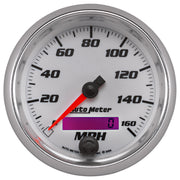 AutoMeter 19789 - GAUGE, SPEEDOMETER, 3 3/8", 160MPH, ELEC. PROGRAMMABLE, WHITE, PRO-CYCLE 3