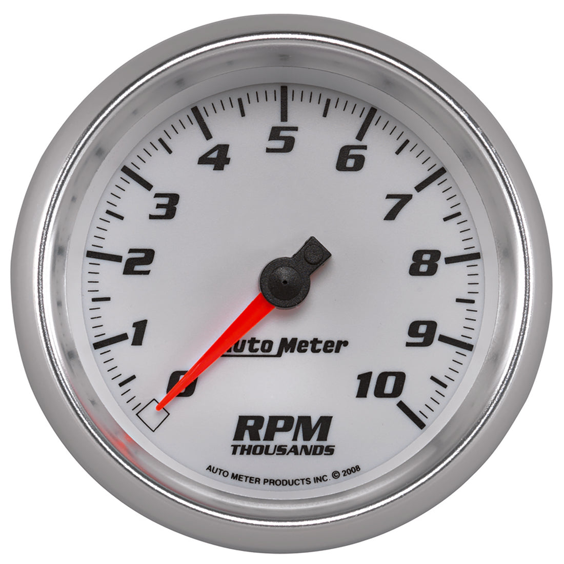 AutoMeter 19798 - GAUGE, TACHOMETER, 3 3/8", 10K RPM, WHITE, PRO-CYCLE 3