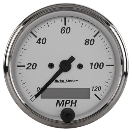 AutoMeter 1988 - GAUGE, SPEEDOMETER, 3 1/8", 120MPH, ELEC. PROGRAM., AMERICAN PLATINUM 5