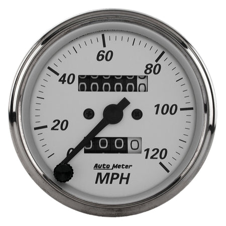 AutoMeter 1993 - GAUGE, SPEEDOMETER, 3 1/8", 120MPH, MECHANICAL, AMERICAN PLATINUM 3
