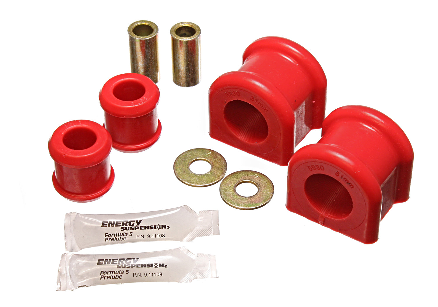 Energy Suspension 2.5112R 2018 Jeep Wrangler JK Suspension Stabilizer Bar Bushing Kit