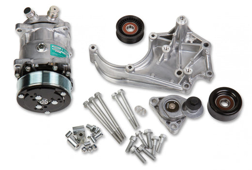 Holley 20-141 LS High-Mount A/C Accessory Drive Kit Includes SD508 A/C Compressor, Tensioner, & Pulleys Passenger's Side A/C