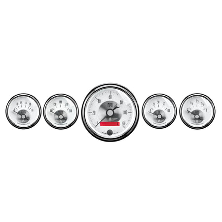 AutoMeter 2006 - GAUGE KIT, 5 PC., 3 3/8" & 2 1/16", ELEC. SPEEDO W/ LCD ODO, PRESTIGE PEARL 3