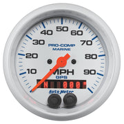 AutoMeter 200636 - GAUGE, SPEEDOMETER, 3 3/8", 100MPH, GPS, MARINE WHITE 3