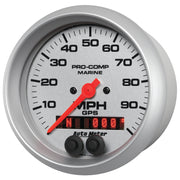 AutoMeter 200636-33 - GAUGE, SPEEDOMETER, 3 3/8", 100MPH, GPS, MARINE SILVER 4