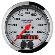 AutoMeter 200636-35 - GAUGE, SPEEDOMETER, 3 3/8", 100MPH, GPS, MARINE CHROME
