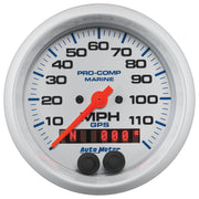 AutoMeter 200637 - GAUGE, SPEEDOMETER, 3 3/8", 120MPH, GPS, MARINE WHITE 3