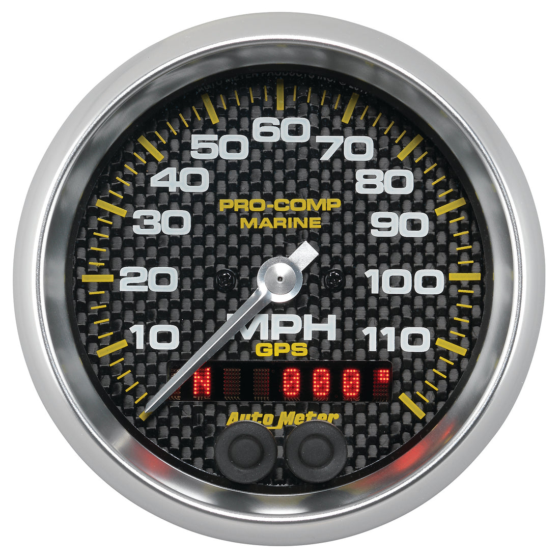 AutoMeter 200637-40 - GAUGE, SPEEDOMETER, 3 3/8", 120MPH, GPS, MARINE CARBON FIBER
