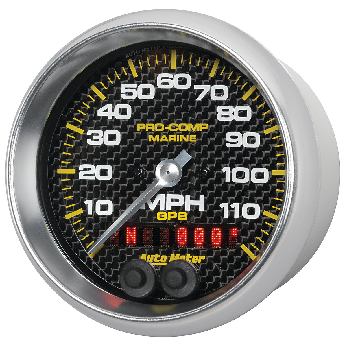 AutoMeter 200637-40 - GAUGE, SPEEDOMETER, 3 3/8", 120MPH, GPS, MARINE CARBON FIBER