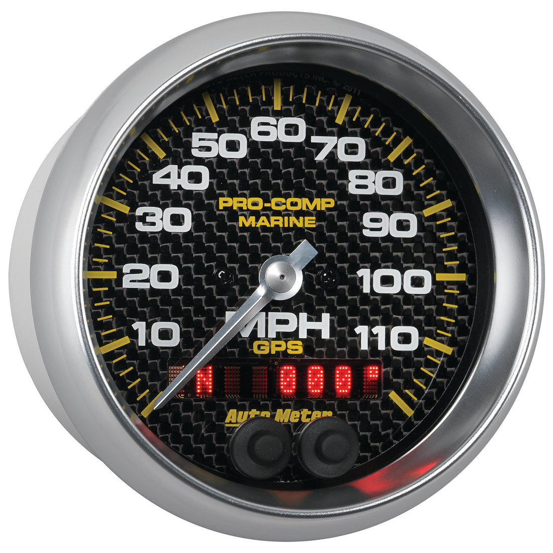 AutoMeter 200637-40 - GAUGE, SPEEDOMETER, 3 3/8", 120MPH, GPS, MARINE CARBON FIBER