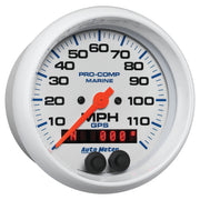AutoMeter 200637 - GAUGE, SPEEDOMETER, 3 3/8", 120MPH, GPS, MARINE WHITE 5