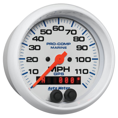 AutoMeter 200637 - GAUGE, SPEEDOMETER, 3 3/8", 120MPH, GPS, MARINE WHITE 5