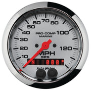 AutoMeter 200638-35 - GAUGE, SPEEDOMETER, 3 3/8", 140MPH, GPS, MARINE CHROME
