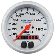 AutoMeter 200638 - GAUGE, SPEEDOMETER, 3 3/8", 140MPH, GPS, MARINE WHITE 3