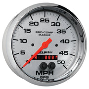 AutoMeter 200644-35 - GAUGE, SPEEDOMETER, 5", 50MPH, GPS, MARINE CHROME