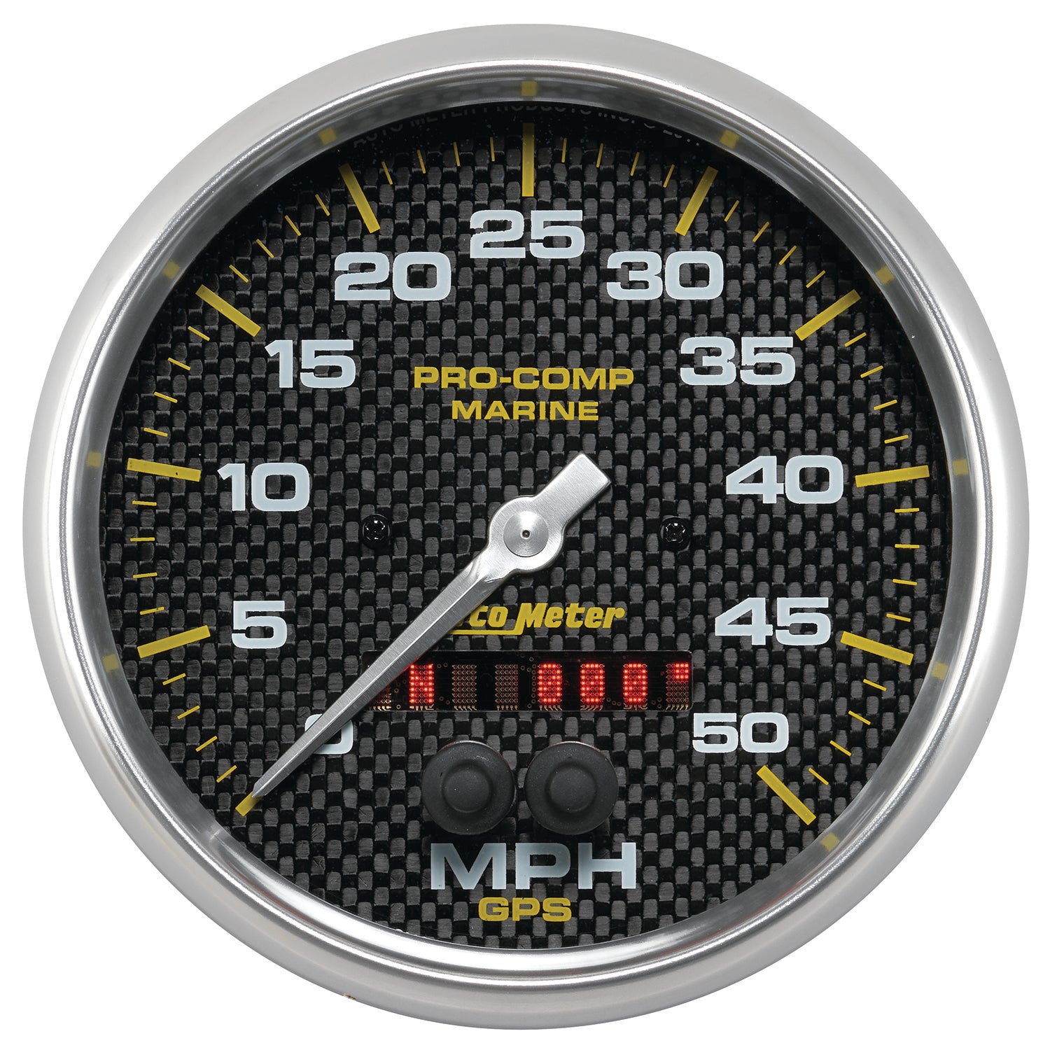 AutoMeter 200644-40 - GAUGE, SPEEDOMETER, 5", 50MPH, GPS, MARINE CARBON FIBER 3