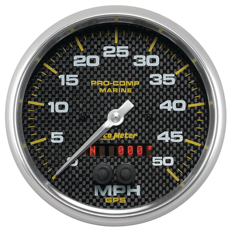 AutoMeter 200644-40 - GAUGE, SPEEDOMETER, 5", 50MPH, GPS, MARINE CARBON FIBER 3