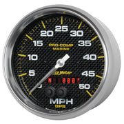 AutoMeter 200644-40 - GAUGE, SPEEDOMETER, 5", 50MPH, GPS, MARINE CARBON FIBER 4