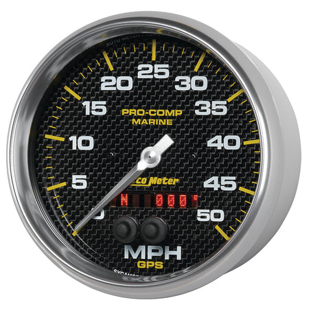 AutoMeter 200644-40 - GAUGE, SPEEDOMETER, 5", 50MPH, GPS, MARINE CARBON FIBER 4