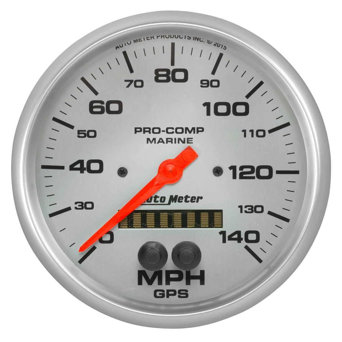AutoMeter 200647-33 - GAUGE, SPEEDOMETER, 5", 140MPH, GPS, MARINE SILVER 3
