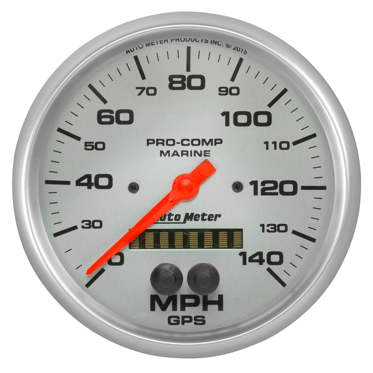 AutoMeter 200647-33 - GAUGE, SPEEDOMETER, 5", 140MPH, GPS, MARINE SILVER 3