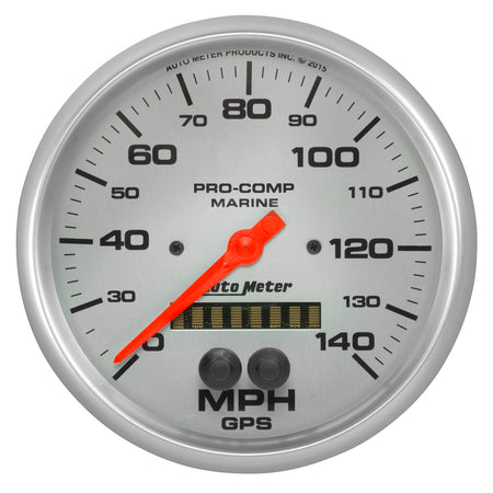 AutoMeter 200647-33 - GAUGE, SPEEDOMETER, 5", 140MPH, GPS, MARINE SILVER 3