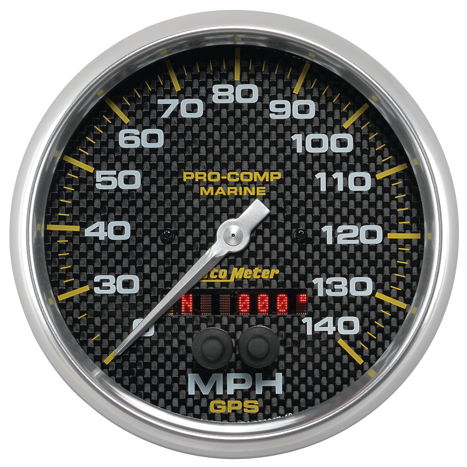 AutoMeter 200647-40 - GAUGE, SPEEDOMETER, 5", 140MPH, GPS, MARINE CARBON FIBER 3