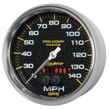 AutoMeter 200647-40 - GAUGE, SPEEDOMETER, 5", 140MPH, GPS, MARINE CARBON FIBER 4