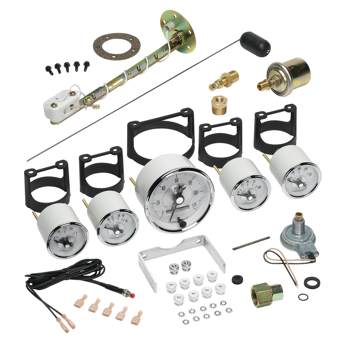 AutoMeter 2006 - GAUGE KIT, 5 PC., 3 3/8" & 2 1/16", ELEC. SPEEDO W/ LCD ODO, PRESTIGE PEARL 4