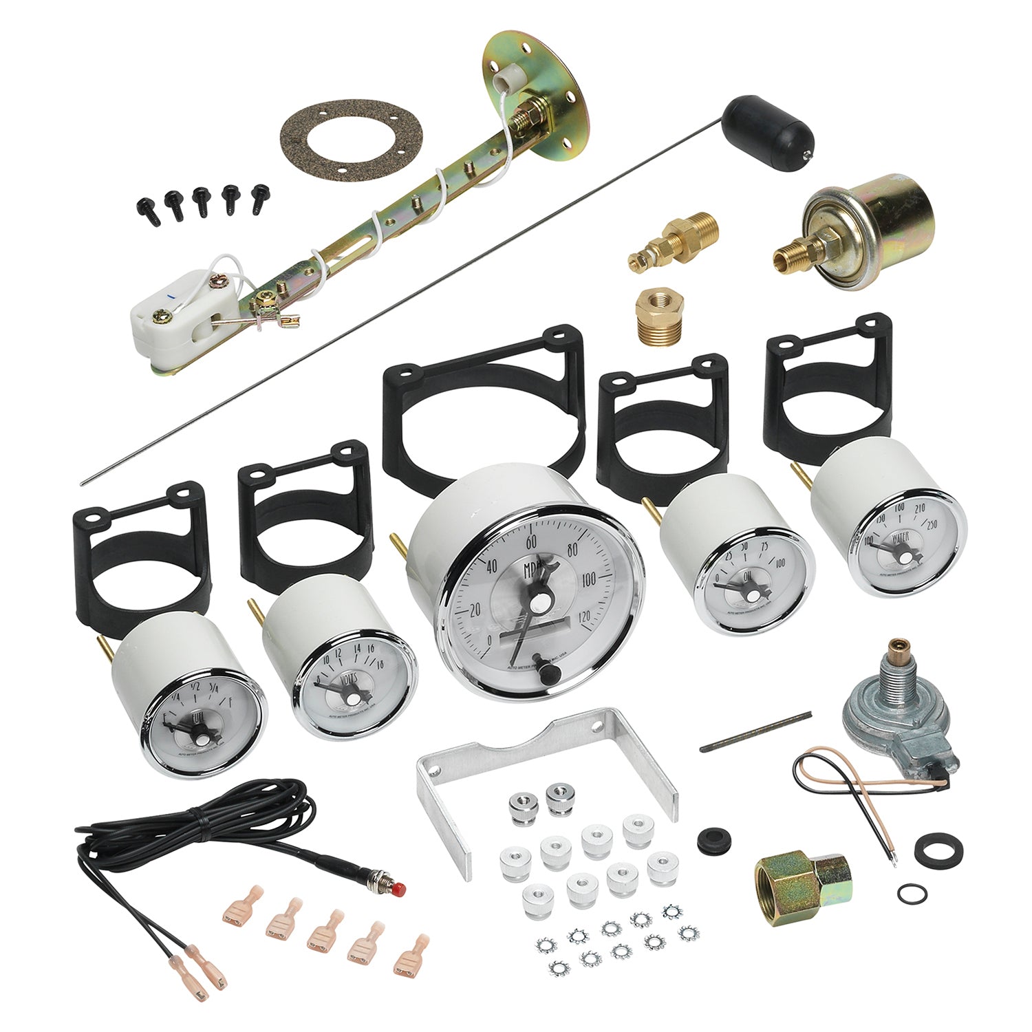 AutoMeter 2006 - GAUGE KIT, 5 PC., 3 3/8" & 2 1/16", ELEC. SPEEDO W/ LCD ODO, PRESTIGE PEARL 4
