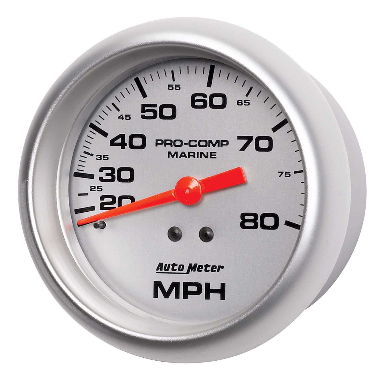 AutoMeter 200753-33 - GAUGE, SPEEDOMETER, 3 3/8", 80MPH, MECHANICAL, MARINE SILVER 4