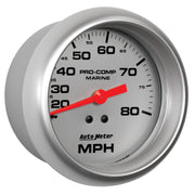 AutoMeter 200753-33 - GAUGE, SPEEDOMETER, 3 3/8", 80MPH, MECHANICAL, MARINE SILVER 5