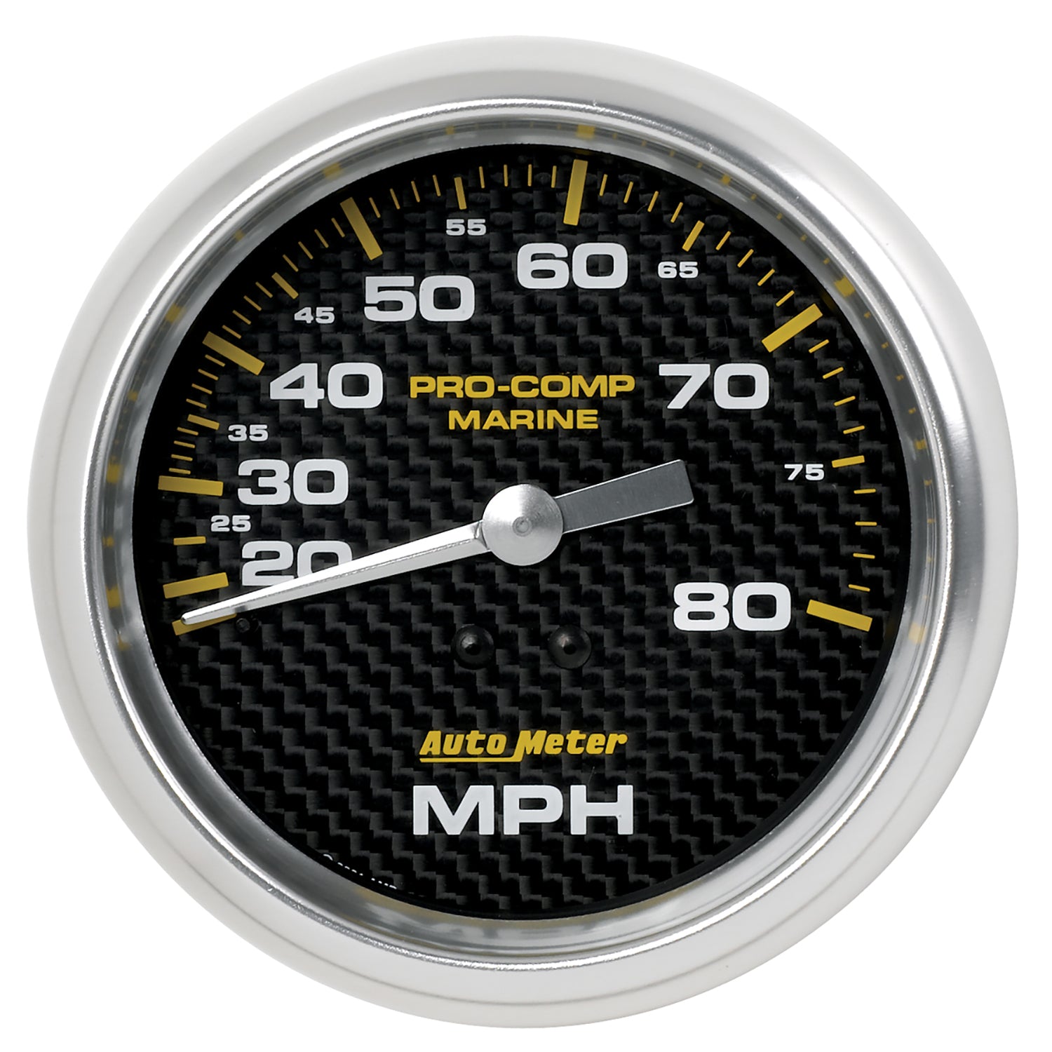 AutoMeter 200753-40 - GAUGE, SPEEDOMETER, 3 3/8", 80MPH, MECHANICAL, MARINE CARBON FIBER