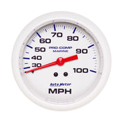 AutoMeter 200754 - GAUGE, SPEEDOMETER, 3 3/8", 100MPH, MECHANICAL, MARINE WHITE 3