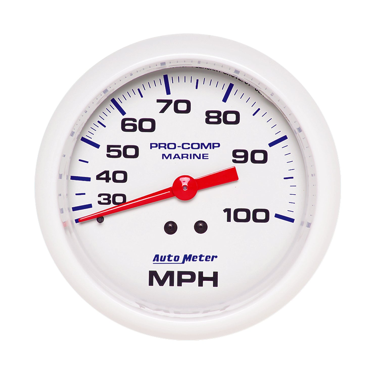 AutoMeter 200754 - GAUGE, SPEEDOMETER, 3 3/8", 100MPH, MECHANICAL, MARINE WHITE 3