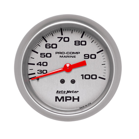 AutoMeter 200754-33 - GAUGE, SPEEDOMETER, 3 3/8", 100MPH, MECHANICAL, MARINE SILVER 3