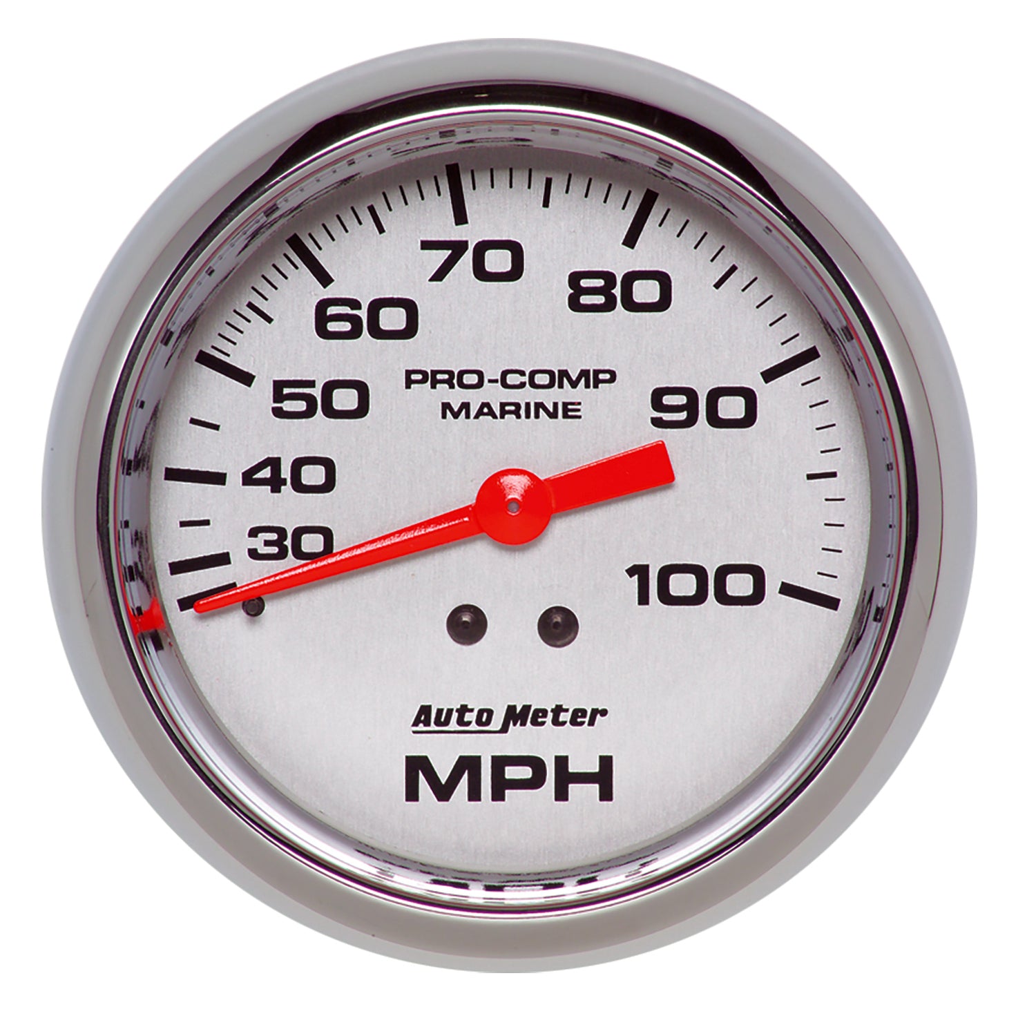 AutoMeter 200754-35 - GAUGE, SPEEDOMETER, 3 3/8", 100MPH, MECHANICAL, MARINE CHROME 3
