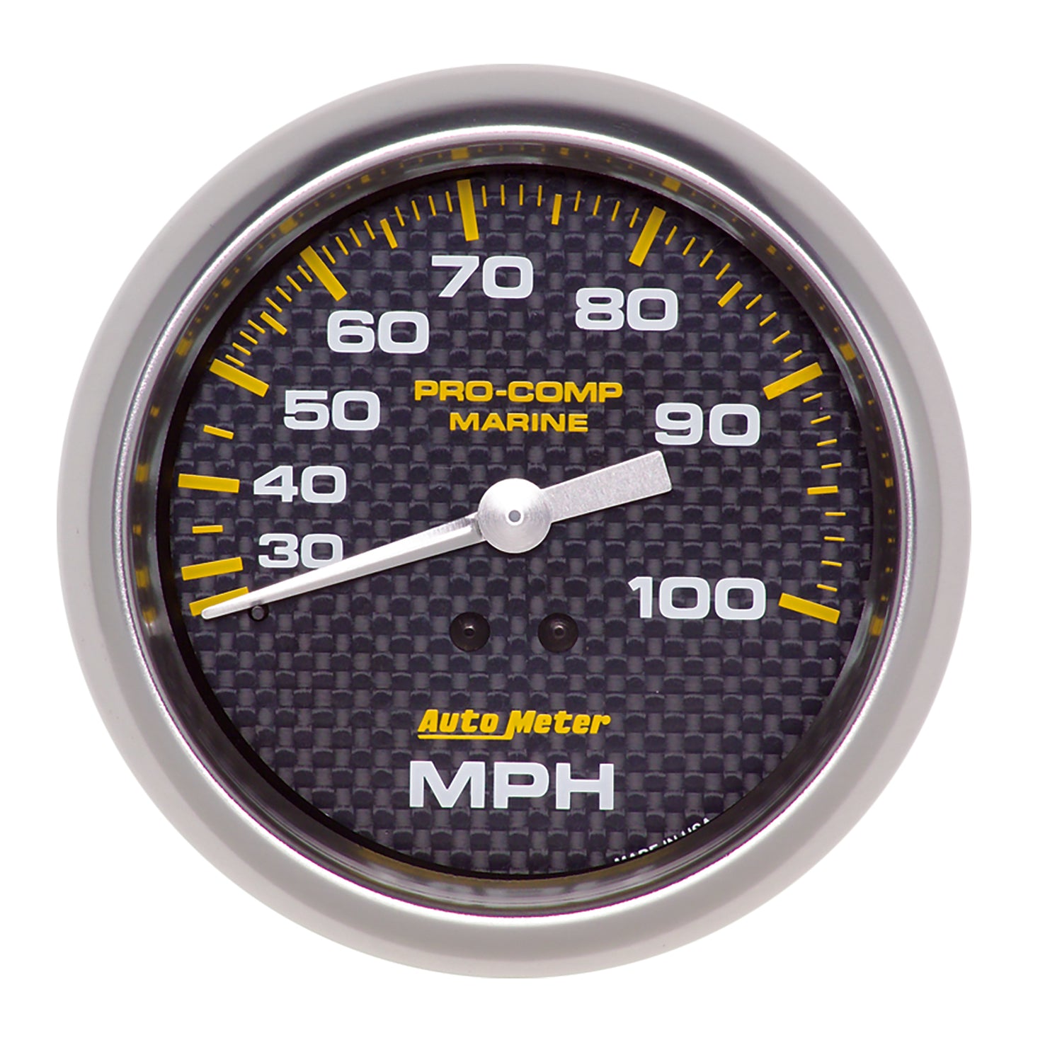 AutoMeter 200754-40 - GAUGE, SPEEDOMETER, 3 3/8", 100MPH, MECHANICAL, MARINE CARBON FIBER 3