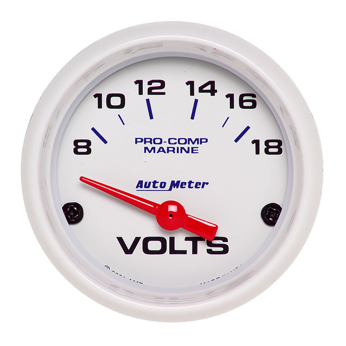 AutoMeter 200756 - GAUGE, VOLTMETER, 2 1/16", 18V, ELECTRIC, MARINE WHITE 3