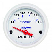 AutoMeter 200756 - GAUGE, VOLTMETER, 2 1/16", 18V, ELECTRIC, MARINE WHITE 4