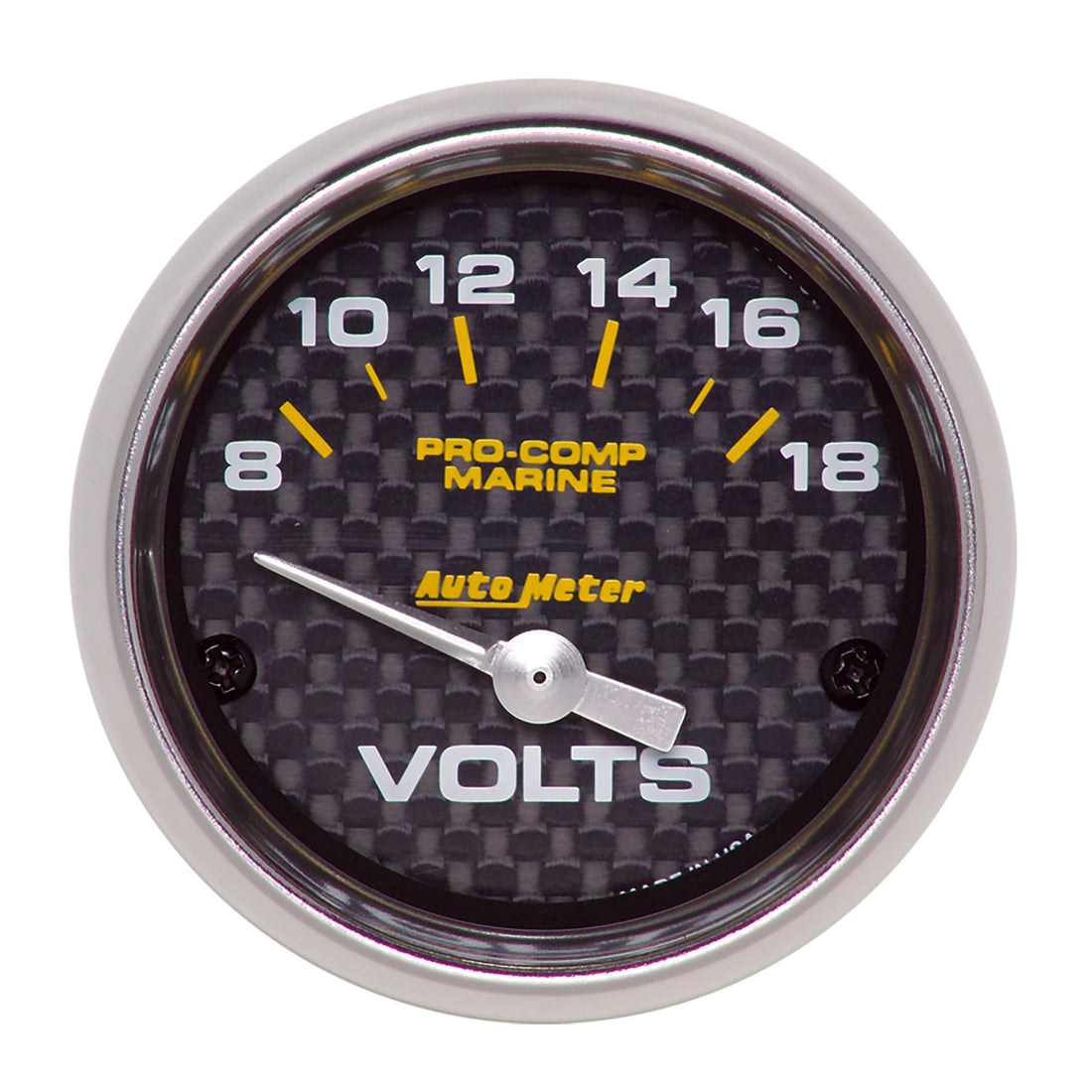 AutoMeter 200756-40 - GAUGE, VOLTMETER, 2 1/16", 18V, ELECTRIC, MARINE CARBON FIBER