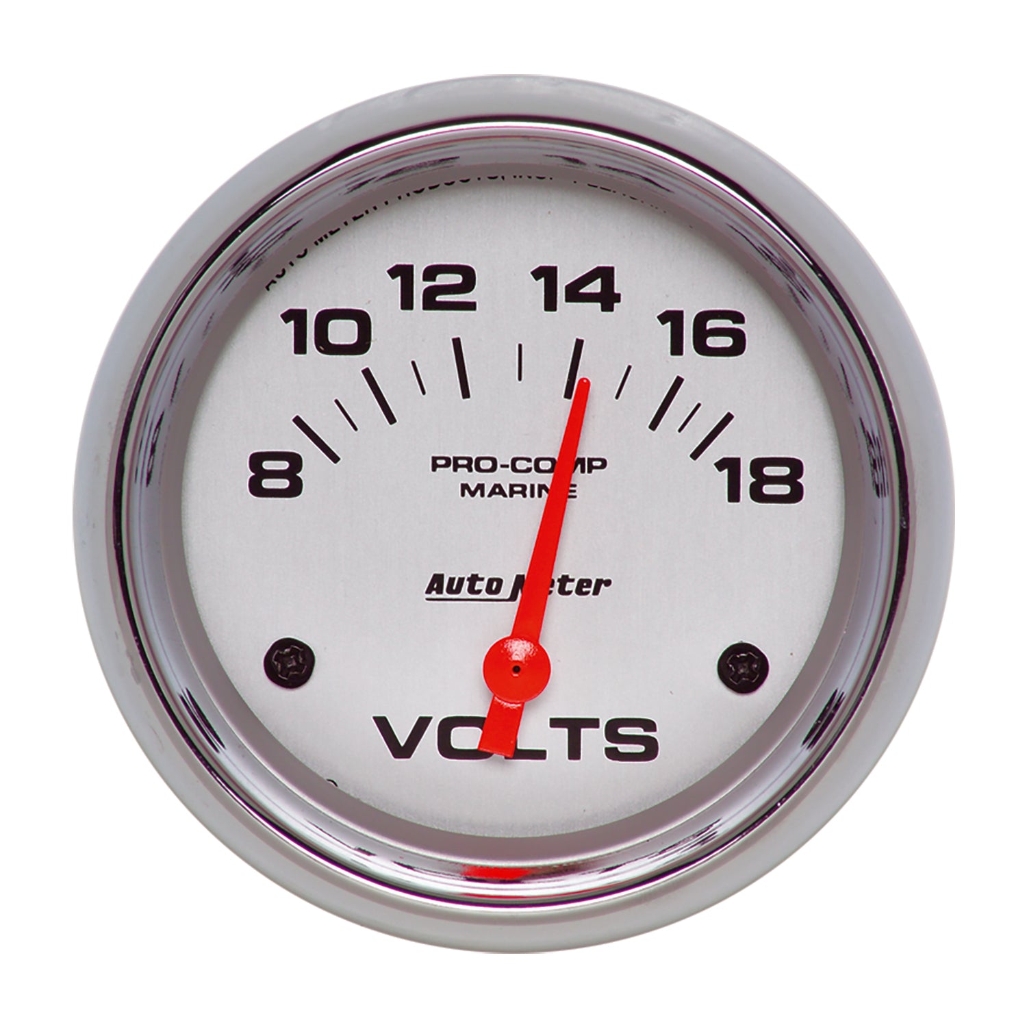 AutoMeter 200757-35 - GAUGE, VOLTMETER, 2 5/8", 18V, ELECTRIC, MARINE CHROME 5