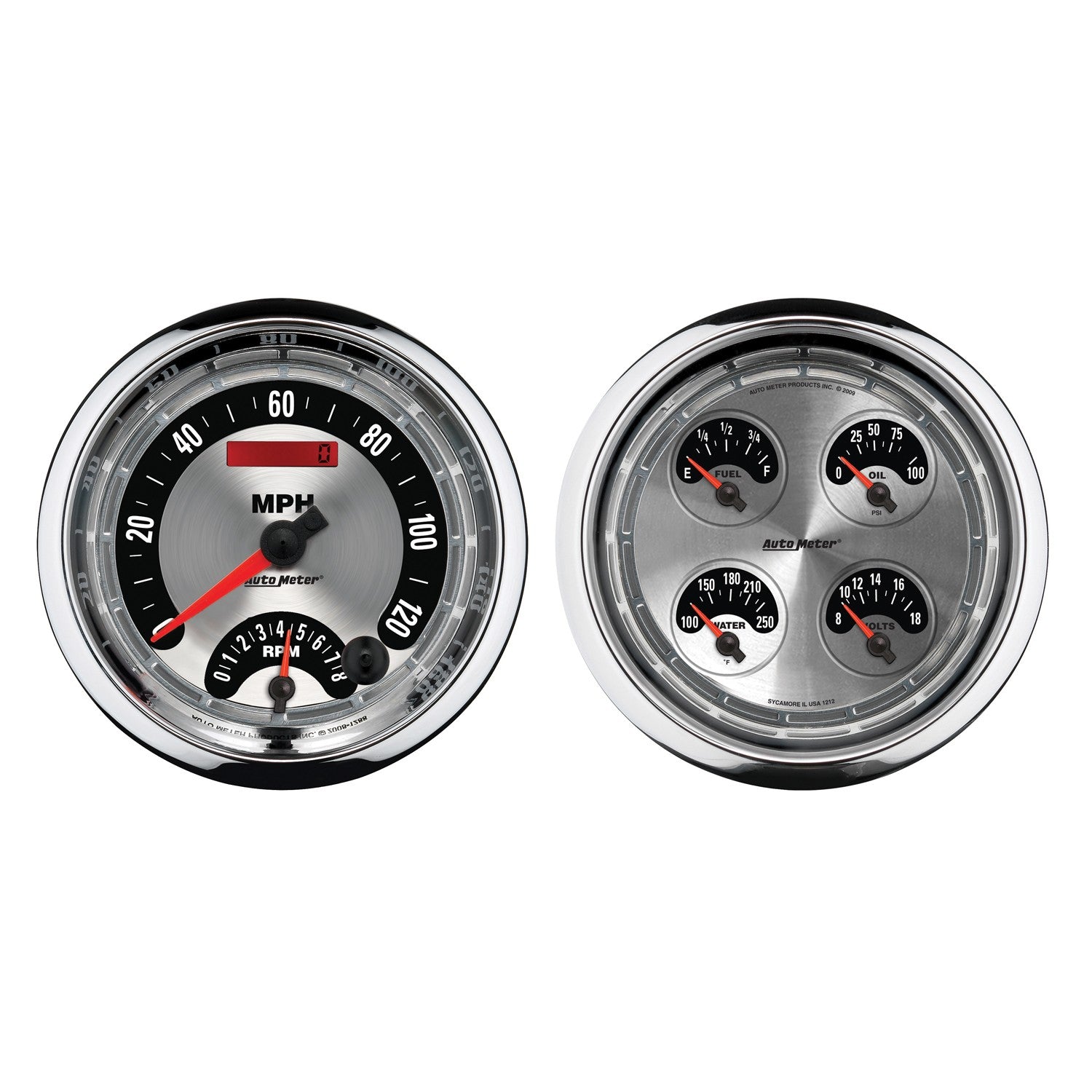 AutoMeter 200760-33 - GAUGE, FUEL LEVEL, 2 1/16", 240OE TO 33OF, ELEC, MARINE SILVER 4