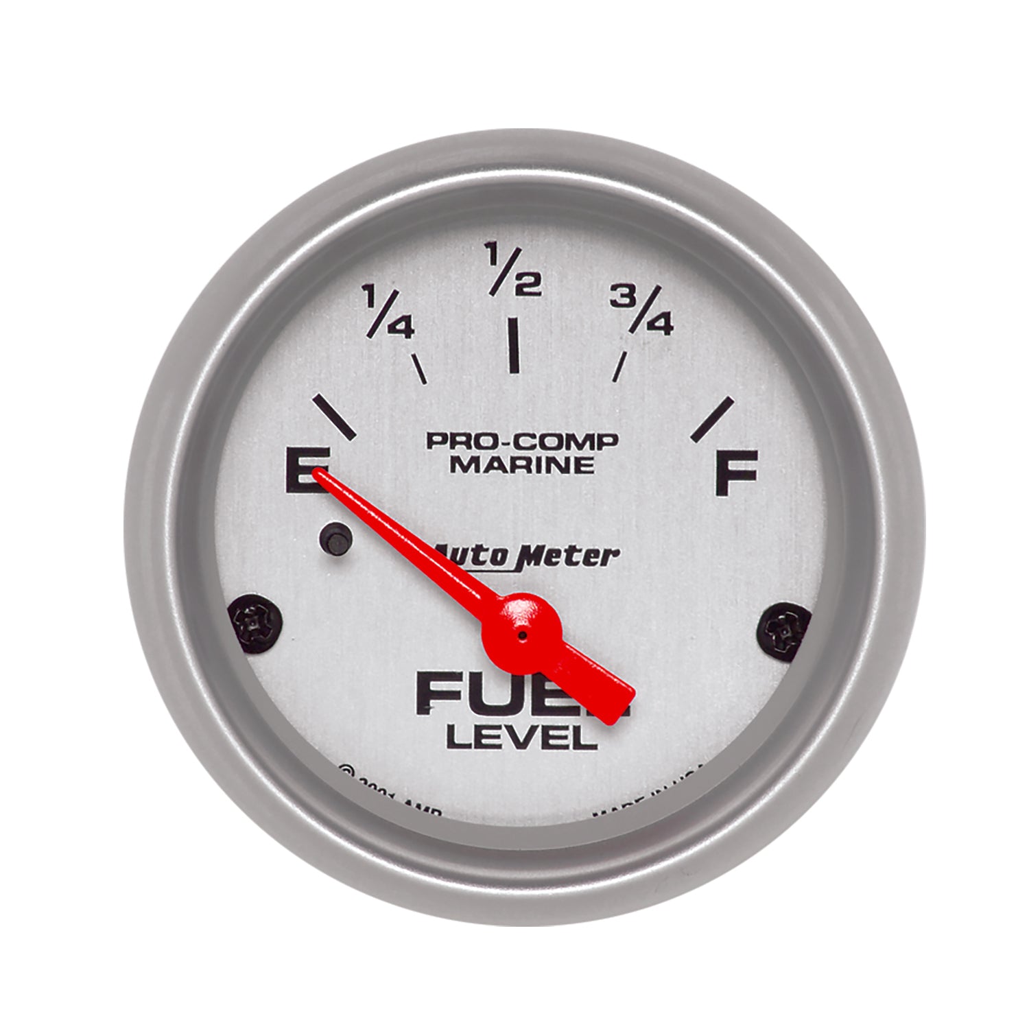 AutoMeter 200760-33 - GAUGE, FUEL LEVEL, 2 1/16", 240OE TO 33OF, ELEC, MARINE SILVER 3