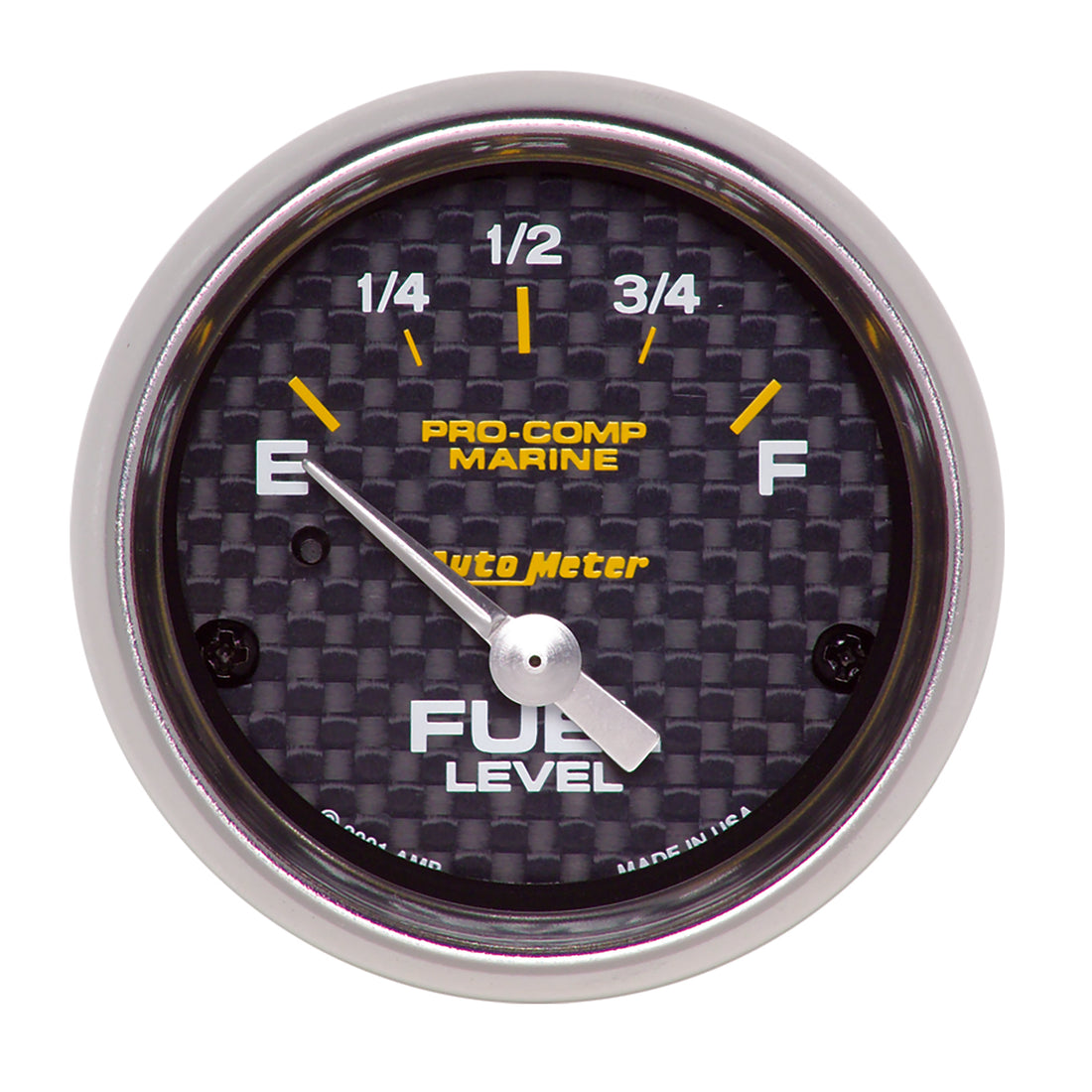 AutoMeter 200760-40 - GAUGE, FUEL LEVEL, 2 1/16", 240OE TO 33OF, ELEC, MARINE CARBON FIBER