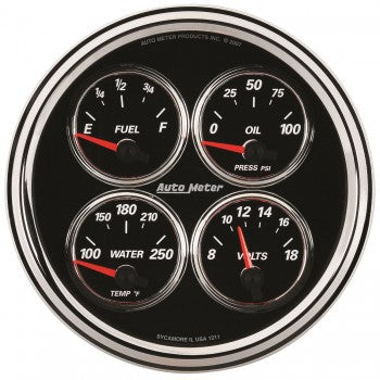 AutoMeter 200766-35 - GAUGE, TRIM LEVEL, 2 1/16", 0ODOWN-90OUP, ELECTRIC, MARINE CHROME 4